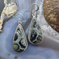 Sterling Silver Southwestern Style Teardrop Kambaba Jasper Dangle Earrings For Women