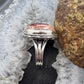 Sterling Silver Southwestern Style Oval Mexican Fire Opal Ring Size 8 For Women