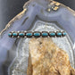 Vintage Native American Sterling Silver Turquoise Row Bracelet For Women