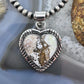 Native American Sterling Silver Wild Horse Heart Pendant For Women