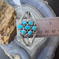 Melvin Chee Native American Sterling Silver KingmanTurquoise Cluster Bracelet For Women