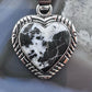 Native American Sterling Silver White Buffalo Heart Pendant For Women