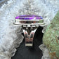 Sterling Silver  Southwestern Style Oval Purple Copper Turquoise Ring Size 8.75 For Women