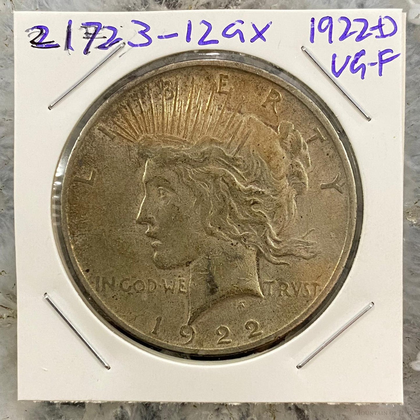 1922-D $1 US Peace Silver Dollar VG-F Collectible Coin #21723-12GX - Mountain of Jewels