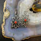 Kevin Billah Native American Sterling Coral Flower Decorated Dangle Earrings For Women #2