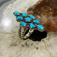 Carolyn Pollack Sterling Silver Sleeping Beauty Turquoise Cluster Ring Size 7.5 & 10 For Women