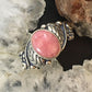 Carolyn Pollack Vintage Sterling Silver Oval Rhodonite Floral Ring For Women