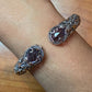 Carolyn Pollack Sterling Silver Amethyst Doublet Decorated Hinged Bracelet For Women