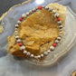 Carolyn Pollack Sterling silver Beads w/ Red Jasper Beads Stretch Bracelet For Women