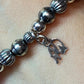 Carolyn Pollack Sterling silver Beads w/ Red Jasper Beads Stretch Bracelet For Women