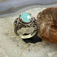 Carolyn Pollack Sterling Silver Oval Amazonite & Quartz Decorated Doublet Ring For Women