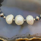 Native American Sterling Silver Navajo Pearl Beads & 4 Pearl Stretch Bracelet For Women