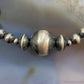 Native American Sterling Silver Navajo Pearl Beads & 4 Pearl Stretch Bracelet For Women