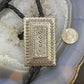 Carolyn Pollack Vintage Sterling Silver Rectangle Engraved Bolo Tie For Men