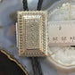Carolyn Pollack Vintage Sterling Silver Rectangle Engraved Bolo Tie For Men