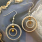 Carolyn Pollack Southwestern Style Sterling Silver 2 Tiger's Eye Double Hoop Dangle Earrings For Women