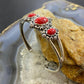 Carolyn Pollack Vintage Southwestern Style Sterling Silver Coral Decorated Bracelet For Women
