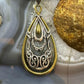 Carolyn Pollack Sterling Silver & Brass Decorated Teardrop Enhancer Pendant For Women
