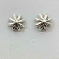 Sterling Silver Floral Stud Earrings For Women (1 Pair) - Mountain Of Jewels