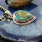 Native American Sterling Silver Blue Ridge Turquoise Heart Pendant For Women #4