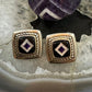 Carolyn Pollack Sterling Silver Square Onyx Inlay Stud Earrings For Women