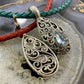 Carolyn Pollack Vintage Southwestern Style Sterling Silver Gemstone Filigree Pendant For Women