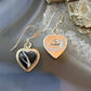 Native American Sterling Silver White Buffalo Heart Dangle Earrings For Women