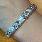 Carolyn Pollack Sterling Silver 8" Swirls and Bars Stretch Bracelet For Women