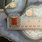 Carolyn Pollack Sterling Silver Carnelian Pendant with Brown Braided Leather Necklace