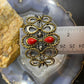 Carolyn Pollack Sterling Silver & Brass 2 Coral Decorated Bracelet For Women