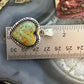 Native American Sterling Silver Boulder Ribbon Turquoise Heart Pendant For Women #2