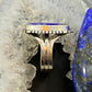 Native American Sterling Silver Oval Lapis Lazuli Ring Size 7.25 For Women