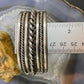 Roger Francisco Vintage Native American SIlver Decorated Heavy Bracelet For Men
