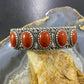 Carolyn Pollack Southwestern Style Sterling Silver Red Jasper Row Bracelet For Women