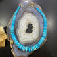 Carolyn Pollack Southwestern Style Sterling Graduated Turquoise Heishi Necklace