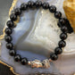 Carolyn Pollack Sterling Silver Onyx Bead Spirit Animal Foldover Clasp Bracelet For Women