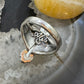Carolyn Pollack Sterling Silver Carved Mother of Pearl Decorated Cross Ring For Women