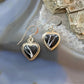 Native American Sterling Silver White Buffalo Heart Dangle Earrings For Women