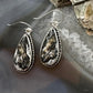 Native American Sterling Silver Teardrop White Buffalo Dangle Earrings For Women