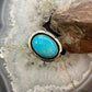 Native American Sterling Silver Oval Turquoise Shield Ring Size 10 For Men and Women