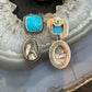 Carolyn Pollack Sterling Silver Square Turquoise & Oval Abalone/Quartz Post Earrings For Women