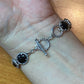 Carolyn Pollack Sterling Silver 9 Oval Onyx Reversible Link Bracelet For Women