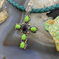 Carolyn Pollack Southwestern Style Sterling Silver Amethyst & Magnesite Cross Pendant For Women