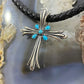 Carolyn Pollack Southwestern Style Sterling Silver Turquoise Cross Enhancer Pendant For Women