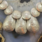 Vintage Native American Silver Double Sided Stamped Disk Bead Necklace For Women