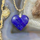 Heart Shape Slab Lapis Lazuli Fashion Pendant For Women