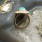 Carolyn Pollack Sterling Silver Oval Turquoise Decorated Ring Size 7.5 For Women