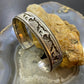 Signed Native American Sterling Silver Horses & Mesa Overlay Bracelet For Men