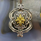 Carolyn Pollack Southwestern Style Sterling Silver & Brass Decorated Pendant For Women