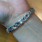 Carolyn Pollack Sterling Silver 8" Swirls and Bars Stretch Bracelet For Women